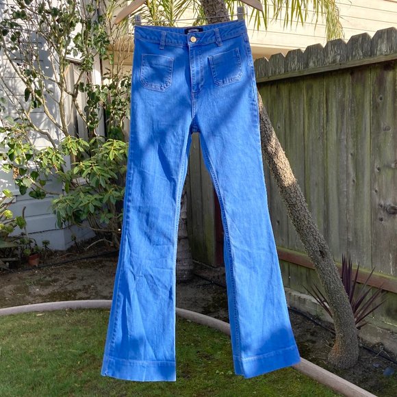 Missguided flared blue denim jeans - Picture 3 of 8